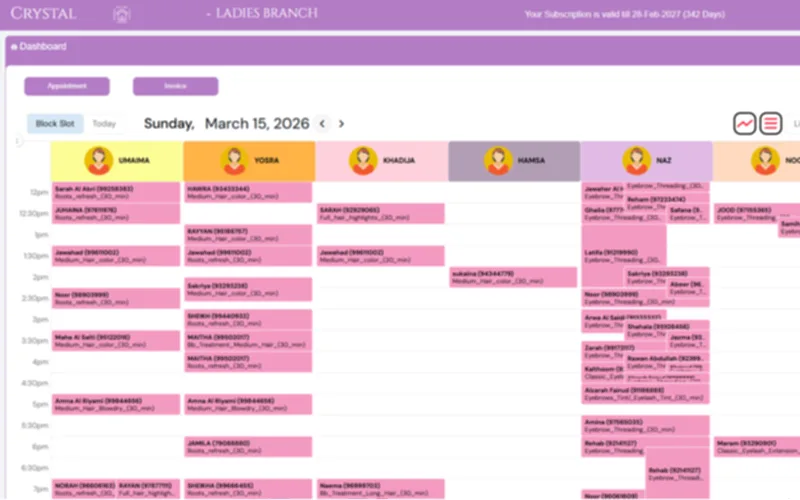 Crystal Retail Suite Dashboard